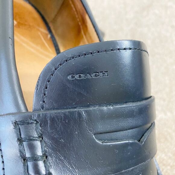 Coach Black Leather Penny Loafers Men's Size 10.5 EUC - Picture 4 of 10